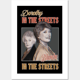 Dorothy In The Streets Blanche In The Sheets ∆ Graphic Design 80s Style Hipster Statement Posters and Art